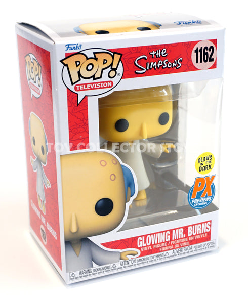 Glowing Mr Burns 1162 Glows in the Dark PX Preview Exclusive The Simpsons